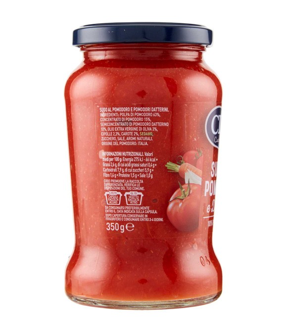 CIRIO SUGO DI POMODORO E DATTERINI GR 350