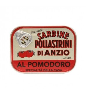 POLLASTRINI SARDINES WITH TOMATO 100 GR