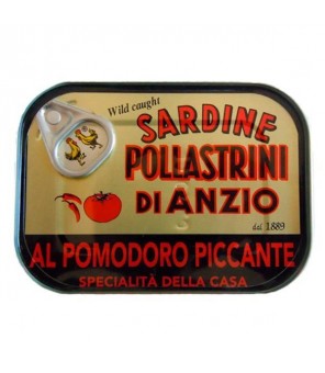 POLLASTRINI SARDINES SPICY TOMATO GR. 100