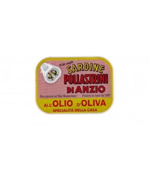 POLLASTRINI SARDINES MET OLIJFOLIE GR 100