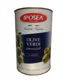 IPOSEA PITTED GREEN OLIVES 4.25 KG