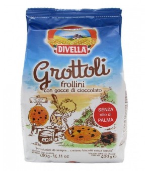 DIVELLA BISCUITS GROTTOLI CHOCOLATE DROPS GR. 400