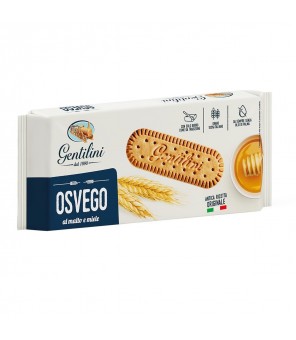 GENTILINI OSVEGO BISCUITS WITH MALT AND HONEY GR. 250 X 4