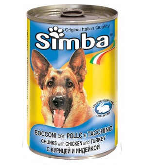 SIMBA CHUNKS FÖR HUND MED KYCKLING OCH TURKIET 12 X 415 GR