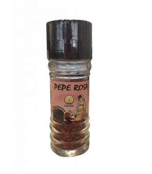 PIMIENTA ROSA PAVO REAL EN VIDRIO CON TAPA DE MOLINO 15 GR