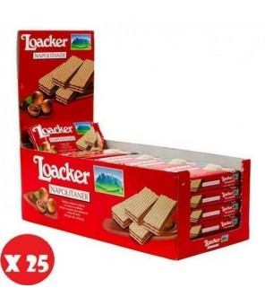 LOACKER WAFER PRÉSENTOIR NOISETTE 25 PCS