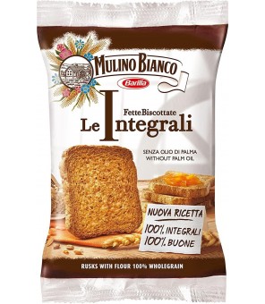 TRANCHES DE BISCOTTATE ENTIER MULINO BIANCO PORTION UNIQUE 100 PIÈCES