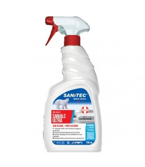 SANIALC ULTRA DETERGENTE CON ALCOHOL 750 ML