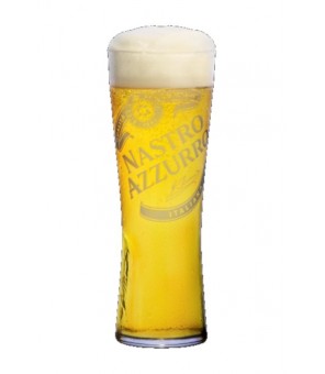 SET 6 BIERGLAZEN BLAUW LINT 0.2L