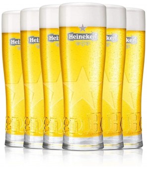 LOT DE 6 VERRES HEINEKEN 25 CL