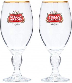 SET 2 BEER GLASSES STELLA ARTOIS 0.2 L