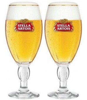 SET OF 2 STELLA SRTOIS 0.4 LITER GLASSES