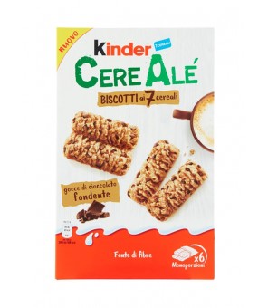 KINDER CEREAL COOKIES WITH 7 CEREALS CHOCOLATE 6 SINGLE PORTIONS X 204 GR