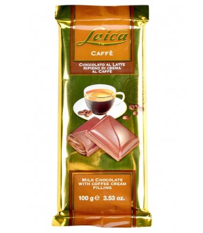 LAICA MILK CHOCOLATE BAR FILLED WITH COFFEE 100 GR