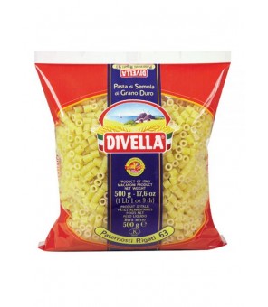 DIVELLA DURUM TARWE SEMOLINA PATERNOSTI RIGATI 63 GR 500 X 24