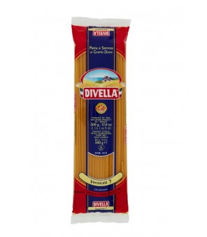 DIVELLA DURUM TARWE SEMOLINA PASTA VERMICELLI 7 GR 500 X 36