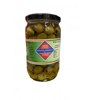 PALLUZZI OLIVES VERTES ENTIERES DENOYEES 720 GR