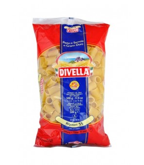 DIVELLA DURUM TARWE SEMOLINA PASTA RIGOLONI 55 GR 500 X 24