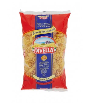 DIVELLA DURUM VETE SEMOLINA PASTA RULLAR 43 GR 500 X 24