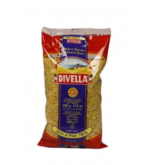 DIVELLA SEMOULE DE BLÉ DUR PÂTES POIVRE RAISINS 78B GR 500 X 24