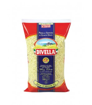 DIVELLA DURUM TARWE SEMOLINA PASTA MELOENZAAD 72 GR 500 X 24