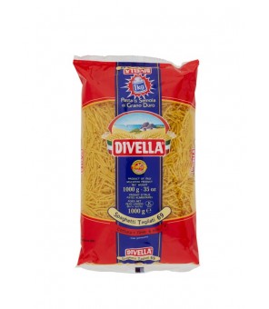 DIVELLA SEMOULE DE BLÉ DUR PÂTES COUPEES SPAGHETTI 69 GR 500 X 24