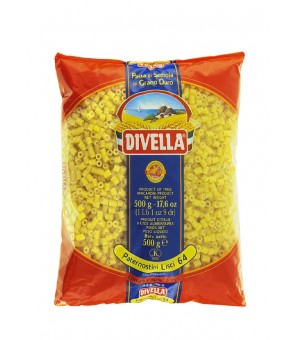 DIVELLA DURUM TARWE SEMOLINA PATERNOSTINI GLADDE PASTA 64 GR 500 X 24