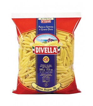 DIVELLA PASTA DI SEMOLA DI GRANO DURO PENNE REGINE 36 GR 500 X 24