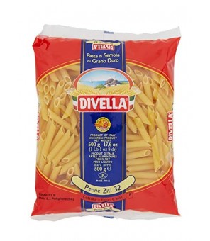 DIVELLA DURUM TARWE SEMOLINA PENNE ZITI 32 GR 500 X 24