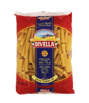 DIVELLA PASTA DI SEMOLA DI GRANO DURO ZITONI TAGLIATI 31 GR 500 X 24