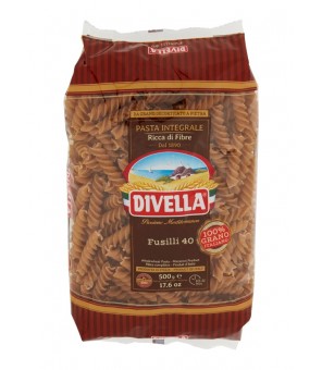 DIVELLA FUSILLI 40 COMIDAS INTEGRALES 500 GR