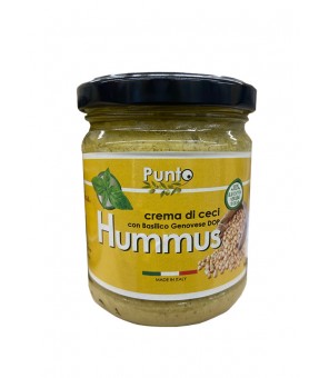 KICHERERBSEN-HUMMUS MIT GENOVESE-BASILIKUM-DOP 185 GR