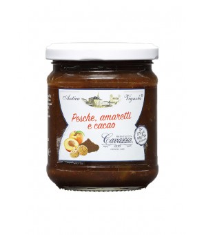 CAVAZZA CONFITURE DE PÊCHE AMARETTO ET CACAO 370 GR