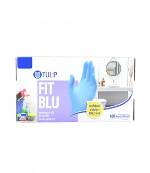 TULIP FIT BLU GUANTI NITRILE MISURA L 100 PEZZI