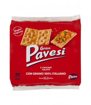 GRAN PAVESI CRACKERS salato in superficie 4 X 560 GR