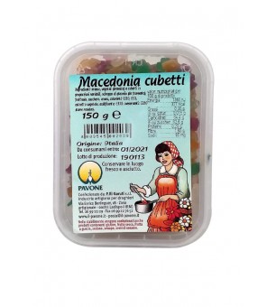 PAVONE MACEDONIA CUBETTI CANDITA IN VASCHETTA 150 GR