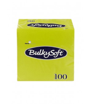 BULKYSOFT SERVETTEN 24X24 LICHTGROEN X 100 STUKS