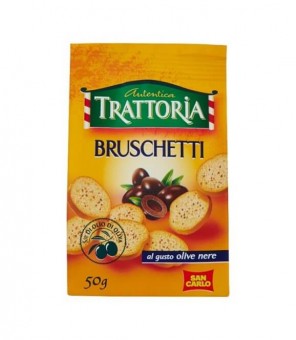 ANTICA TRATTOIA BRUSCHETTI MET ZWARTE OLIJVEN 50 GR