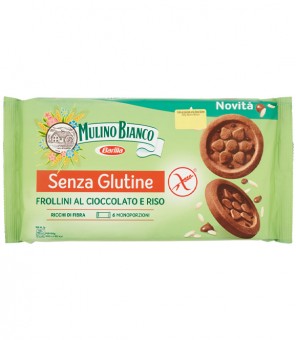 MULINO BIANCO biscuits sablés au chocolat et riz SANS GLUTEN GR 250