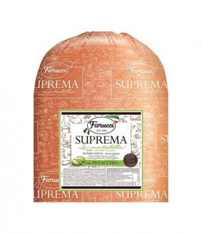 MORTADELLA FIORUCCI SUPREMA MED PISTACHIO HALV UNDER VACUUM 8 KG