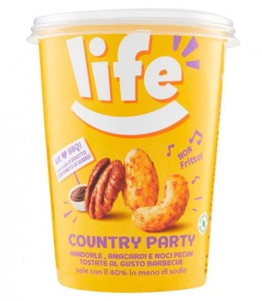 LIFE COUNTRY PARTY AMANDELEN, CASHEWS EN NOTEN PECAN BARBECUE GR.170