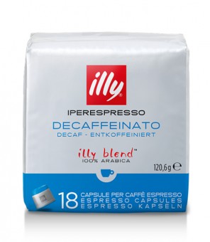 ILLY COFFEE IN DECAFFEINATED CAPSULES 18 Pieces
