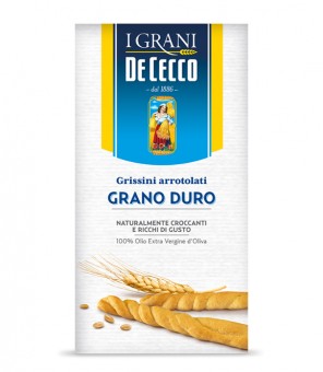 DE CECCO ROLLED DURUM WHEAT BREADSTICKS GR. 125