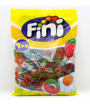 FINE GUMMY CANDIES GLOSSY SNAKES KG. 1