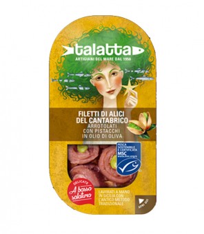 TALATTA ANSJOV FILET CANTABRICO RULLAD MED PISTACHIO GR.40