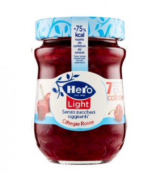 MERMELADA DE CEREZA ROJA HERO LIGHT 280 GR