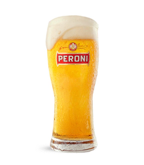 Set of 6 Peroni Nastro 0.4 Liter Glasses by Peroni Nastro Azzurro