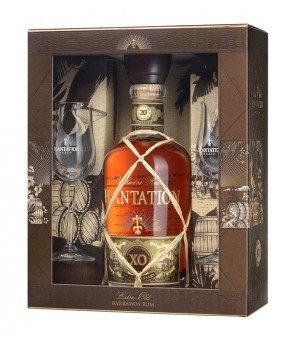 PLANTATION RUM XO 20-ÅRS JUBILEUM CL.70 + 2 GLAS