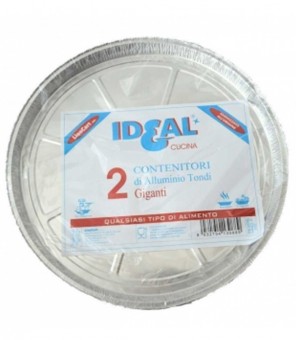 IDEALE REUZE RONDE ALUMINIUM CONTAINER 2 STUKS