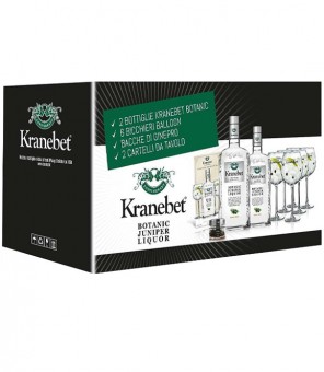 KRANEBET BOTANIC JUNIPER LIQUEUR KIT 2 BOUTEILLES + 6 VERRES